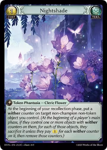 Nightshade (212), Abyssal Heaven — Grand Archive card price