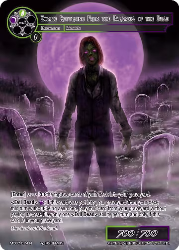 Zombie Returning From The Paramita Of The Dead (MC07-024 N), Memoria Collection 07 — Force of Will card price