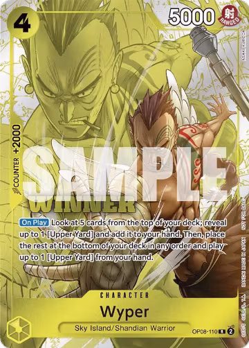Wyper (Winner Pack 2025 Vol. 2) (OP08-110), One Piece Promotion Cards — One Piece card price