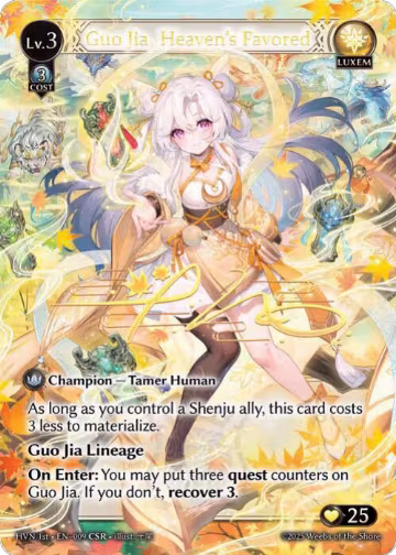 Guo Jia, Heaven's Favored (CSR) (009), Abyssal Heaven — Grand Archive card price