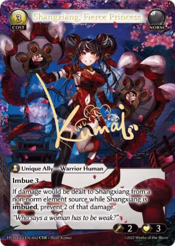 Shangxiang, Fierce Princess (CSR) (062), Abyssal Heaven — Grand Archive card price