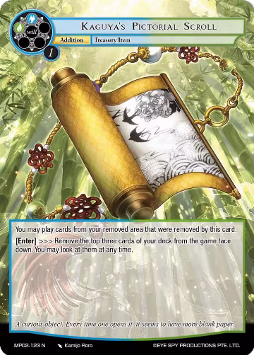 Kaguya's Pictorial Scroll (MP02-123 N), Masterpiece Collection 02 "Fates Reunited!" — Force of Will card price