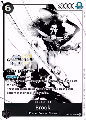 Brook (Championship 2024 Top Player Pack Vol. 2) (OP06-092), One Piece Promotion Cards — One Piece card price
