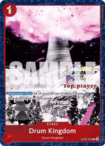 Drum Kingdom (Championship 2024 Top Player Pack Vol. 2) (OP08-020), One Piece Promotion Cards — One Piece card price