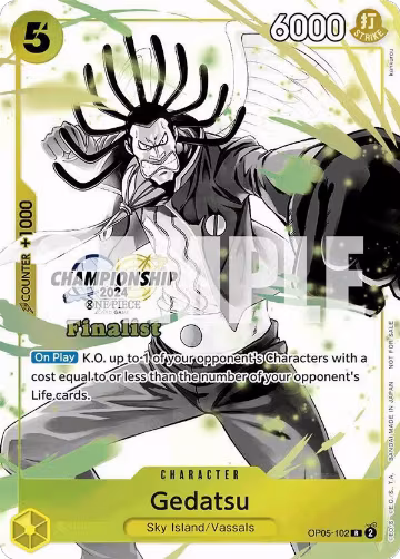 Gedatsu (Championship 2024 Finalist Card Set Vol. 2) (OP05-102), One Piece Promotion Cards — One Piece card price