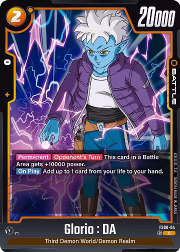 Glorio : DA (FS08-04), Starter Deck 8: Vegeta (Mini) Super Saiyan 3 — DB Fusion card price