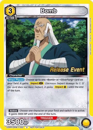 Bomb (002) (UEPR/OPM-1-002), One Punch Man Release Event Cards — Union Arena card price