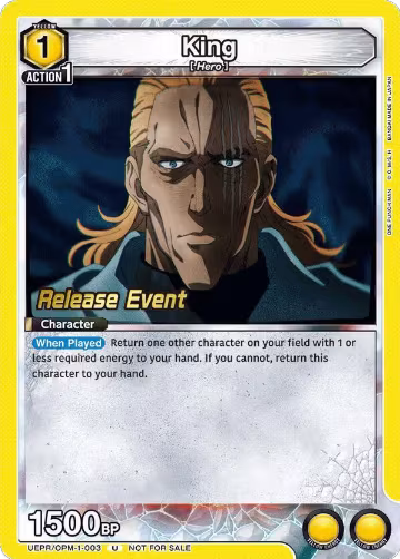 King (003) (UEPR/OPM-1-003), One Punch Man Release Event Cards — Union Arena card price