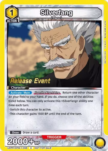 Silverfang (008) (UEPR/OPM-1-008), One Punch Man Release Event Cards — Union Arena card price