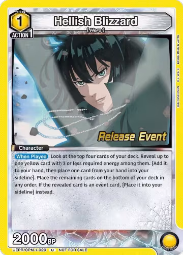 Hellish Blizzard (020) (UEPR/OPM-1-020), One Punch Man Release Event Cards — Union Arena card price