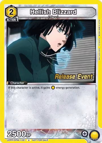 Hellish Blizzard (021) (UEPR/OPM-1-021), One Punch Man Release Event Cards — Union Arena card price