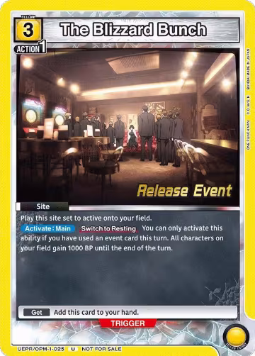 The Blizzard Bunch (UEPR/OPM-1-025), One Punch Man Release Event Cards — Union Arena card price