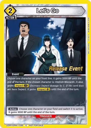 Let's Go (UEPR/OPM-1-026), One Punch Man Release Event Cards — Union Arena card price