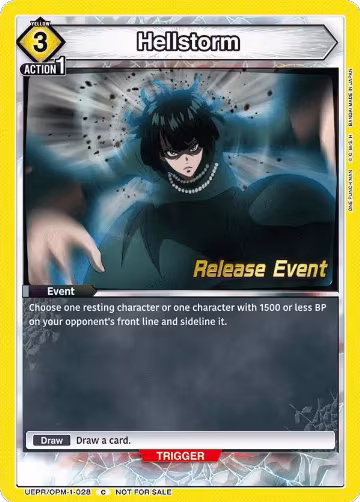 Hellstorm (UEPR/OPM-1-028), One Punch Man Release Event Cards — Union Arena card price