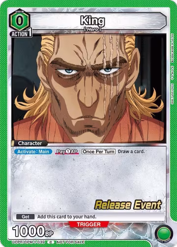 King (039) (UEPR/OPM-1-039), One Punch Man Release Event Cards — Union Arena card price