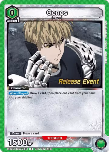 Genos (046) (UEPR/OPM-1-046), One Punch Man Release Event Cards — Union Arena card price