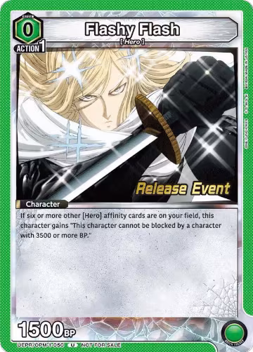 Flashy Flash (UEPR/OPM-1-050), One Punch Man Release Event Cards — Union Arena card price