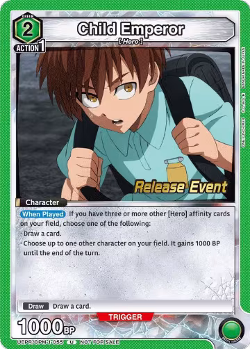 Child Emperor (UEPR/OPM-1-055), One Punch Man Release Event Cards — Union Arena card price