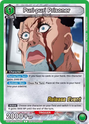 Puri-puri Prisoner (UEPR/OPM-1-058), One Punch Man Release Event Cards — Union Arena card price