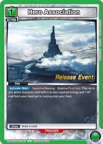 Hero Association (UEPR/OPM-1-063), One Punch Man Release Event Cards — Union Arena card price