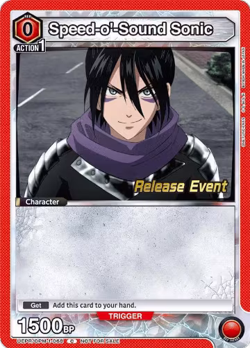 Speed-o'-Sound Sonic (068) (UEPR/OPM-1-068), One Punch Man Release Event Cards — Union Arena card price