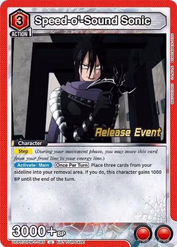 Speed-o'-Sound Sonic (069) (UEPR/OPM-1-069), One Punch Man Release Event Cards — Union Arena card price