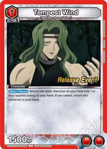 Tempest Wind (UEPR/OPM-1-086), One Punch Man Release Event Cards — Union Arena card price