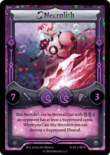 Necrolith (Seralized) (/99), Shattered Stars Chapter 2 [SS2] — Elestrals card price