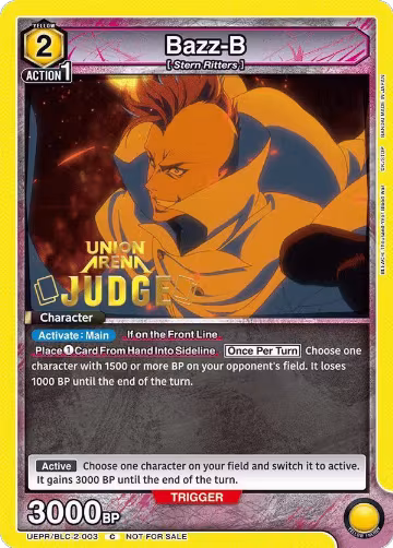 Bazz-B (Judge Pack) (UEPR/BLC-2-003), Union Arena Promotion Cards — Union Arena card price