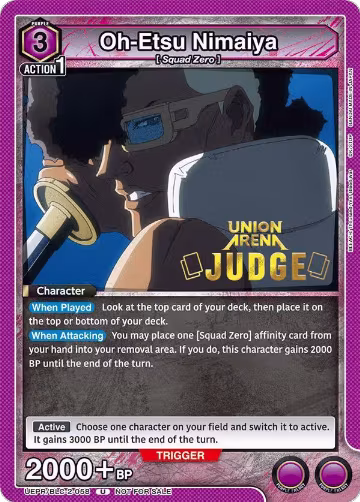 Oh-Etsu Nimaiya (Judge Pack) (UEPR/BLC-2-058), Union Arena Promotion Cards — Union Arena card price