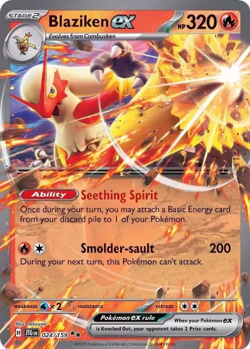 Blaziken ex (024/159), Journey Together — Pokémon card price