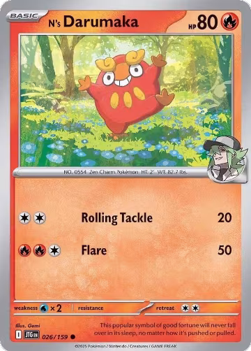 N's Darumaka (026/159), Journey Together — Pokémon card price