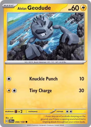 Alolan Geodude (044/159), Journey Together — Pokémon card price