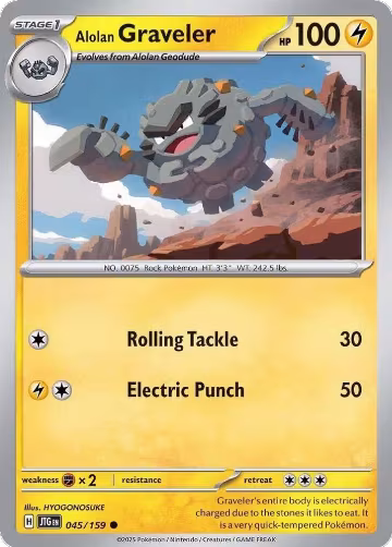 Alolan Graveler (045/159), Journey Together — Pokémon card price