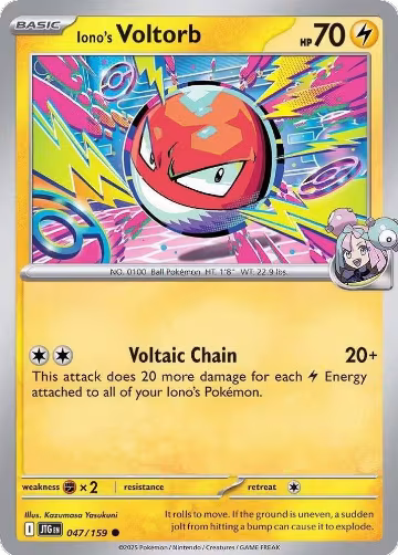 Iono's Voltorb (047/159), Journey Together — Pokémon card price