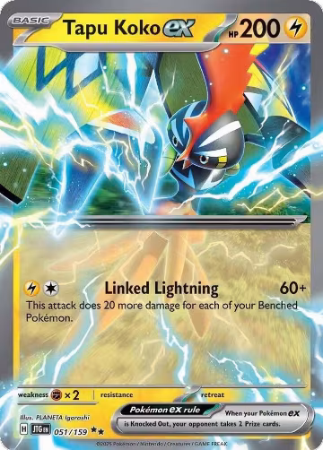 Tapu Koko ex (051/159), Journey Together — Pokémon card price