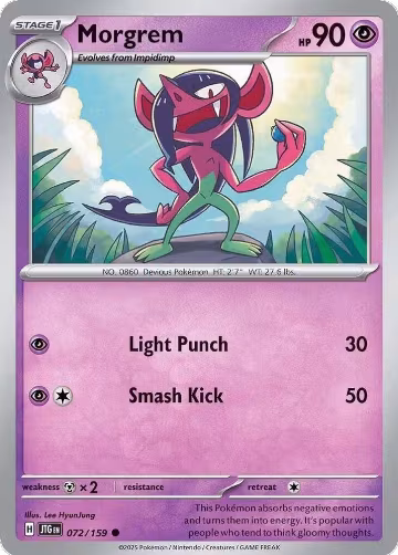 Morgrem (072/159), Journey Together — Pokémon card price