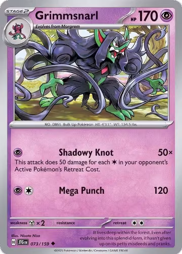Grimmsnarl (073/159), Journey Together — Pokémon card price