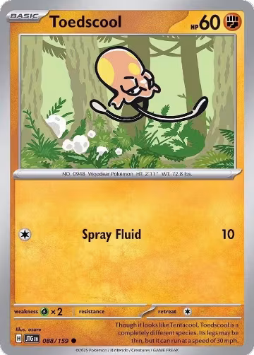 Toedscool (088/159), Journey Together — Pokémon card price