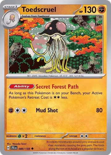 Toedscruel (089/159), Journey Together — Pokémon card price