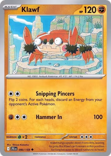 Klawf (090/159), Journey Together — Pokémon card price