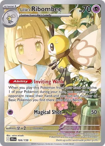 Lillie's Ribombee - 164/159 (164/159), Journey Together — Pokémon card price