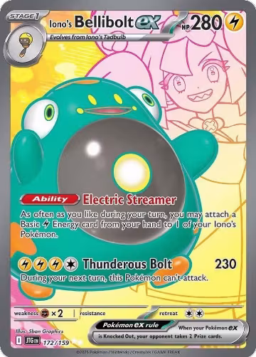 Iono's Bellibolt ex - 172/159 (172/159), Journey Together — Pokémon card price