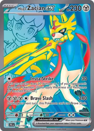 Hop's Zacian ex - 176/159 (176/159), Journey Together — Pokémon card price