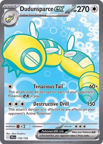 Dudunsparce ex - 178/159 (178/159), Journey Together — Pokémon card price
