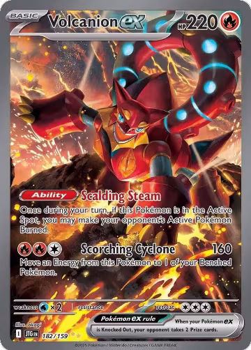Volcanion ex - 182/159 (182/159), Journey Together — Pokémon card price