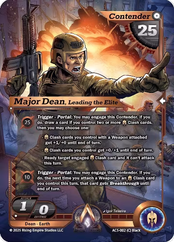 Major Dean, Leading the Elite (AC5-002), Equilibrium — Alpha Clash card price