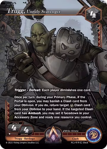 Trugg, Unruly Scavenger (AC5-019), Equilibrium — Alpha Clash card price