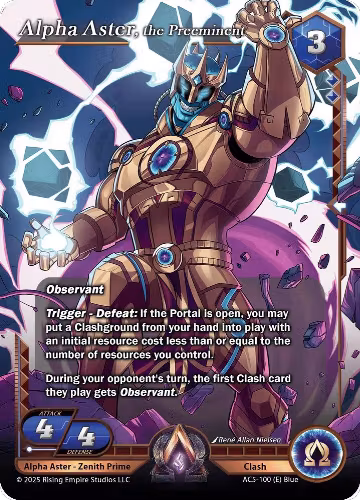 Alpha Aster, the Preeminent (AC5-100), Equilibrium — Alpha Clash card price