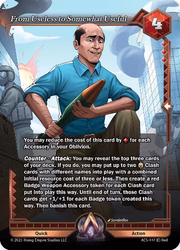 From Useless to Somewhat Useful (AC5-147), Equilibrium — Alpha Clash card price